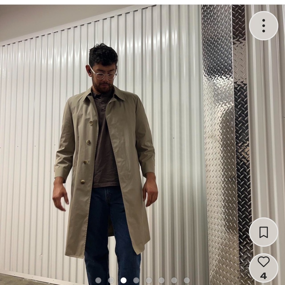 London Fog Tan Trench Coat Classic Style